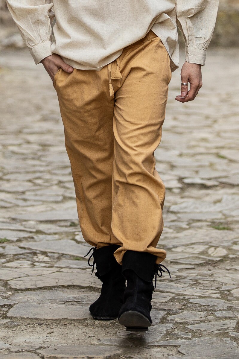 Mittelalter-Hose mit Gummizug "Veit" Honigbraun L