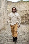Mittelalter-Hose mit Gummizug "Veit" Honigbraun L