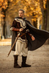8089 Celtic tunic "Aidan" Dark Brown/Natural XXXXL
