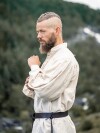 Typical medieval stand-up collar lace-up shirt "Friedrich" Natural 4XL