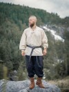Typical medieval stand-up collar lace-up shirt "Friedrich" Natural 4XL