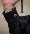 Typical medieval stand-up collar lace-up shirt "Friedrich" Black 4XL