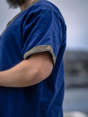 Tunique viking "Loki" bleu 5XL