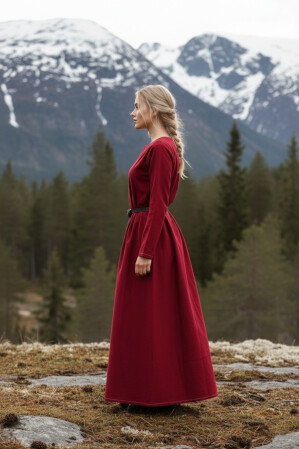 Wikinger Unterkleid Helga Rot XL