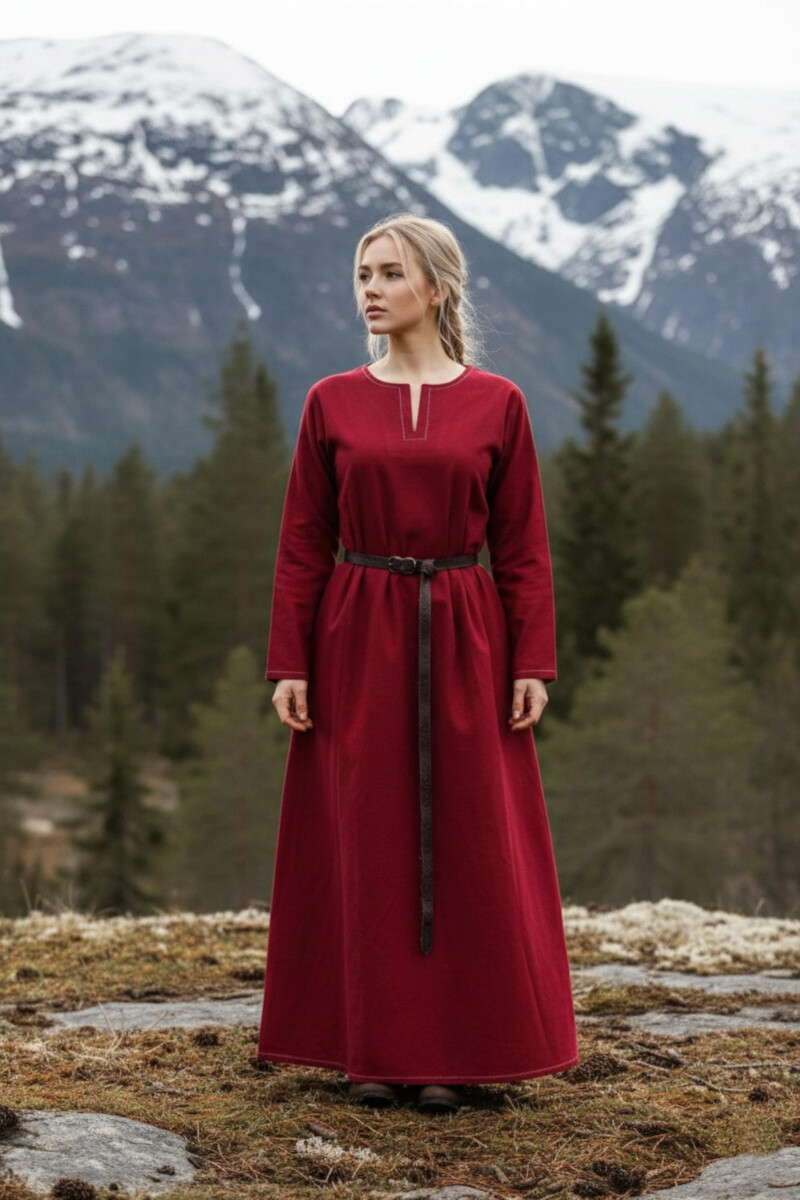 Wikinger Unterkleid Helga Rot XS