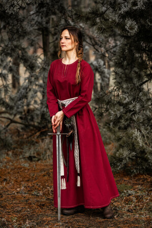 Wikinger Unterkleid Helga Rot XS