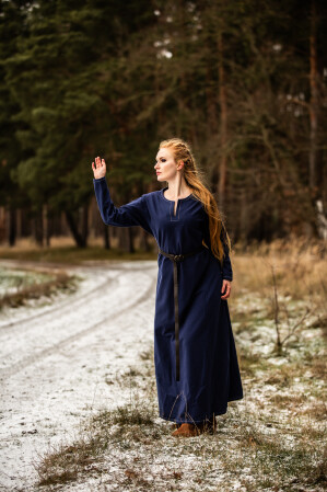 Wikinger Unterkleid Helga Blau XL