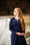 Wikinger Unterkleid Helga Blau XL