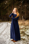 Wikinger Unterkleid Helga Blau XL