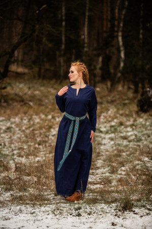 Wikinger Unterkleid Helga Blau XS