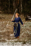 Wikinger Unterkleid Helga Blau XS