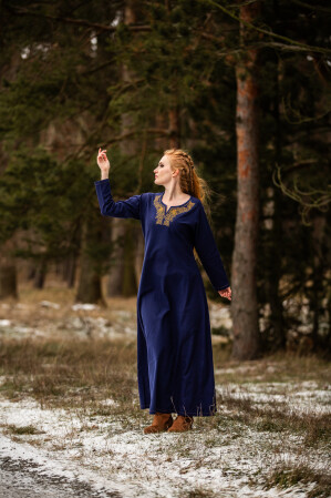 Robe viking Aslaug Bleu S