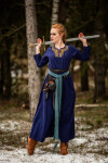 Wikinger Kleid Aslaug Blau XS