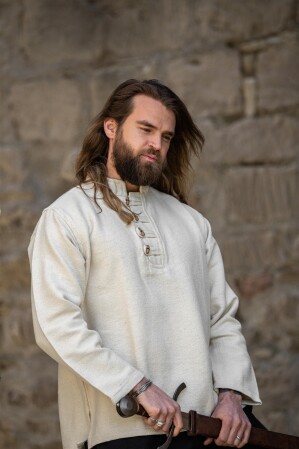 Camisa medieval de algodón grueso "Anton" Natur XXXL