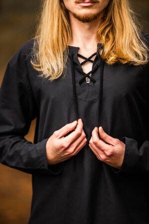 Camisa medieval "Otto" Negro XXXL