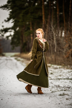 Manteau Viking Birka Skadi Olive L