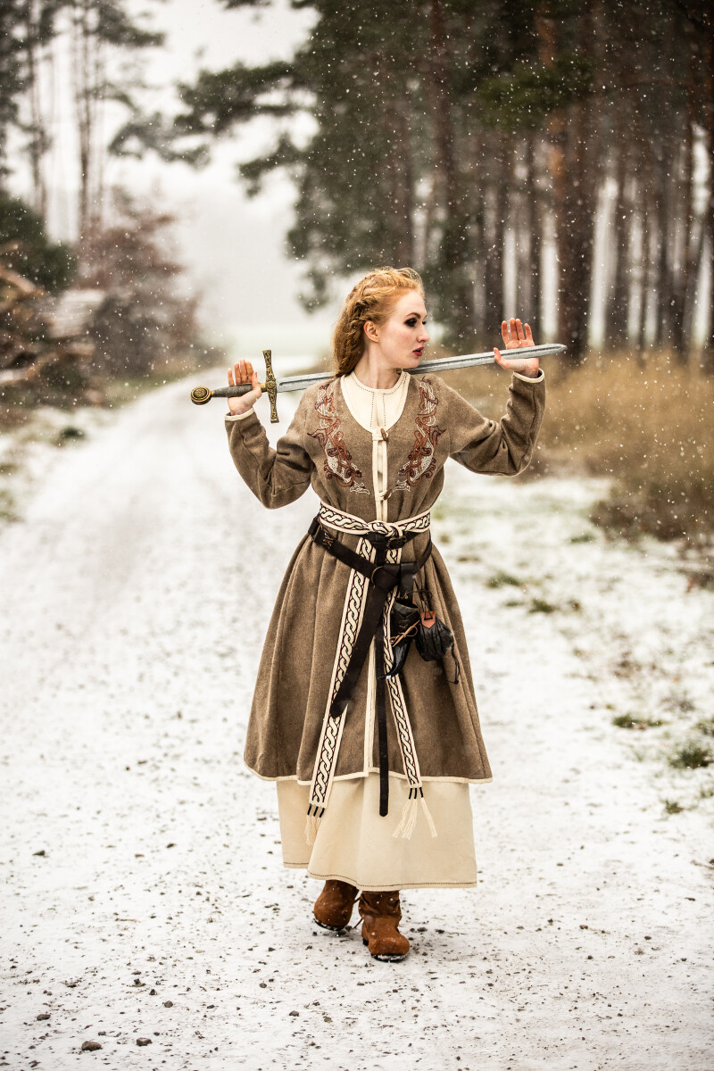Wikinger Birka Mantel Skadi Sand XS