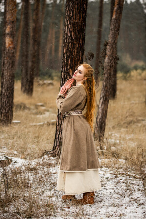 Wikinger Birka Mantel Skadi Sand XS