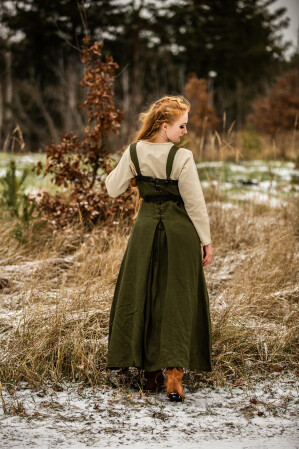 Wikinger Leinen Überkleid Alena Grün L/XL