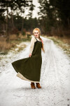 Wikinger Leinen Überkleid Alena Grün L/XL