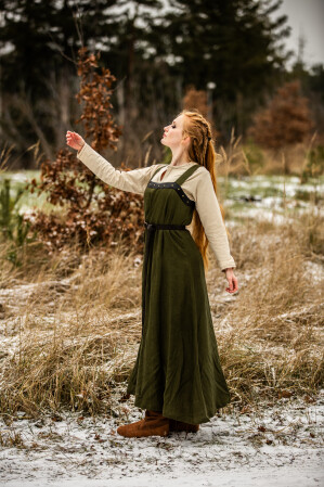 Wikinger Leinen Überkleid Alena Grün S/M