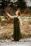 Wikinger Leinen Überkleid Alena Grün S/M