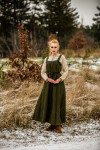 Wikinger Leinen Überkleid Alena Grün S/M