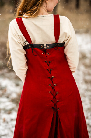 Wikinger Leinen Überkleid Alena Rot S/M