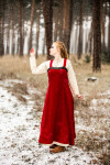 Viking linen Overdress Alena Red XXL/XXXL