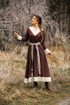 Wikinger Kleid Jorunn Braun/Natur XL