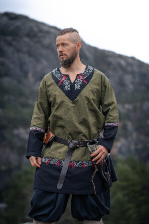 Wikinger Tunika Freydis Olive Unisex S/M