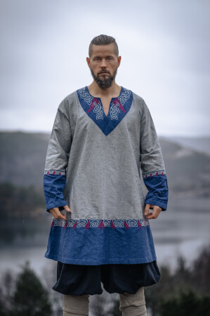 Wikinger Tunika Freydis Grau Unisex S/M