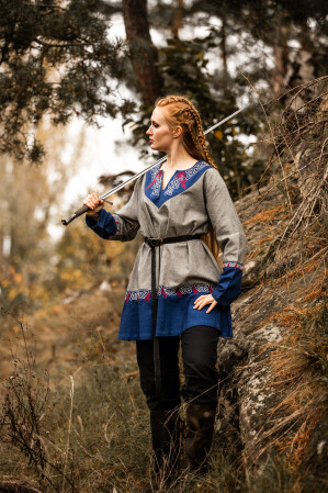 Wikinger Tunika Freydis Grau Unisex S/M