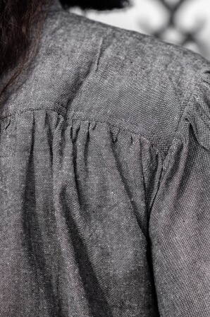 Medieval shirt in coarse cotton "Leopold" Grey M