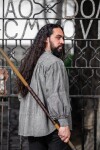 Medieval shirt in coarse cotton "Leopold" Grey XL