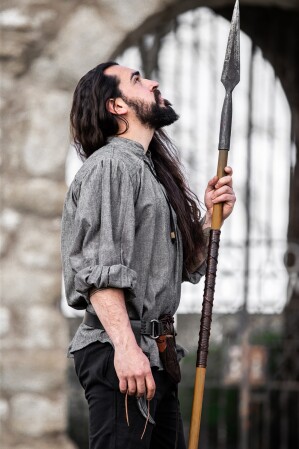 Medieval shirt in coarse cotton "Leopold" Grey XXL