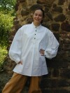 Chemise à pinaforme avec boutons en bois "Oswald" Blanc M
