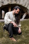 Chemise à pinaforme avec boutons en bois "Oswald" Ècru M