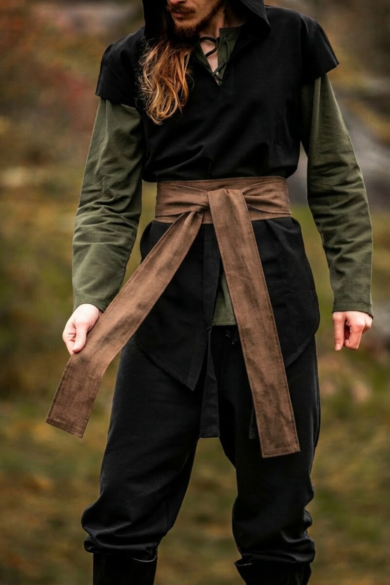 Unisex Gürtel "Torben" aus Leinen Taupe