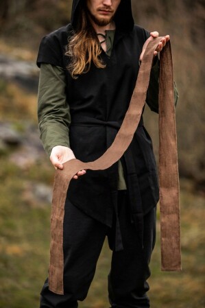 Unisex Gürtel "Torben" aus Leinen Taupe