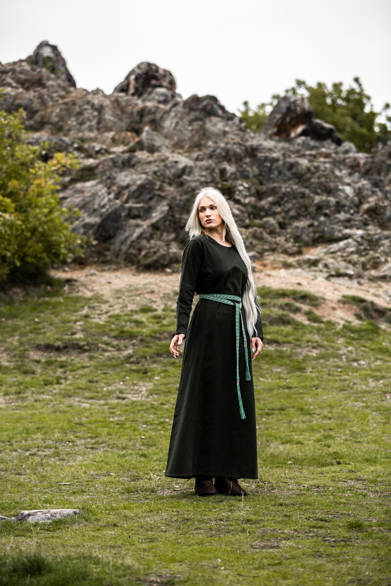 Damen Kleid "Alvilda" mit Rundhalsausschnitt Gr&uu