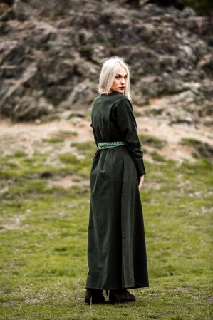 Damen Kleid "Alvilda" mit Rundhalsausschnitt Grün S