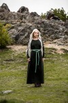 Damen Kleid "Alvilda" mit Rundhalsausschnitt Grün S