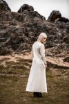 Abito Donna “Alvilda” con Scollo Rotondo Beige 2XL