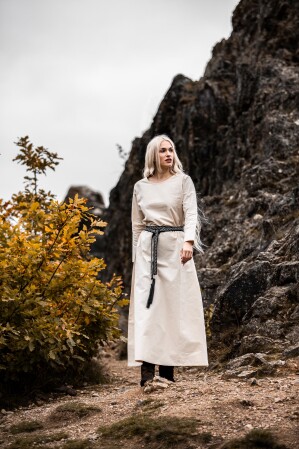 Robe Femme "Alvilda" avec Encolure Ronde Ècru XL