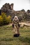 Womens Viking Dress "Idun" with Embroidery Sand 3XL