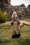 Womens Viking Dress "Idun" with Embroidery Sand 3XL
