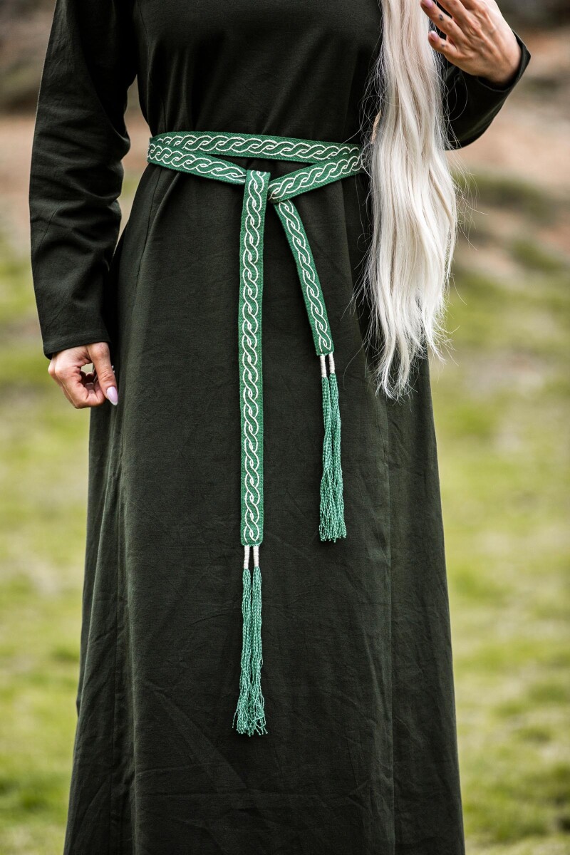 Unisex Gürtel "Vigga" mit Stickerei Grün