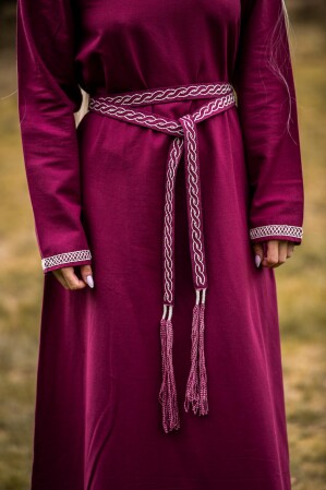 Unisex Gürtel "Vigga" mit Stickerei Rot