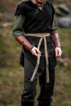 Unisex Gürtel "Vigga" mit Stickerei Sand
